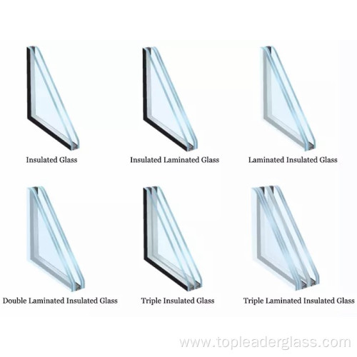 Triple glazed insulated glass for building Windows